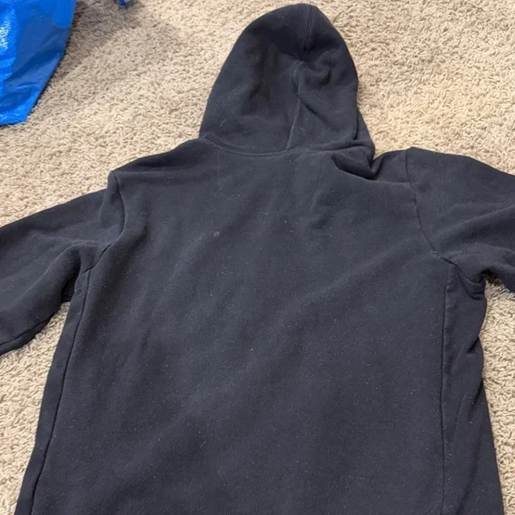Patagonia Black Hoodie with Blue and Purple Logo - Picture 3 of 3